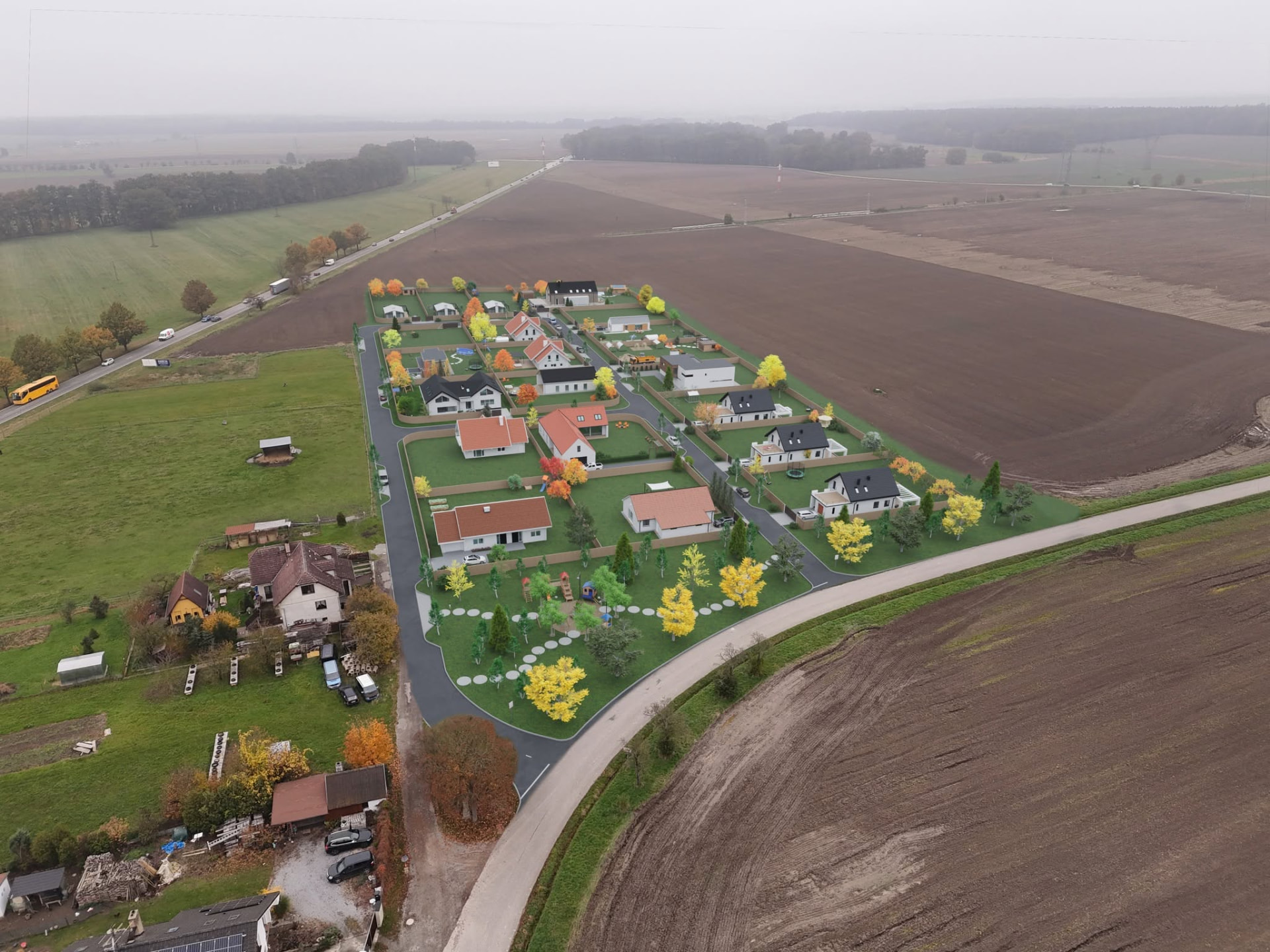 Vizualizace projektu Bydlení u Bezdrevu